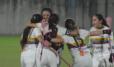 La celebración de las jugadoras colombianas.
