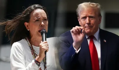 María Corina Machado y Donald Trump.