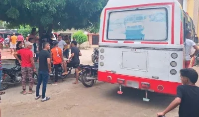 Aspecto de la plaza del corregimiento La Peña, donde ocurrió el crimen. 