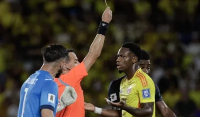 El delantero Jhon Jáder Durán durante el partido.