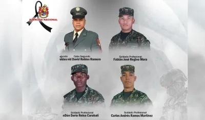 Soldados asesinados por el ELN.