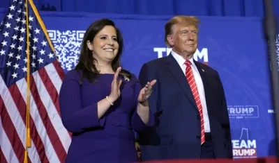 Elise Stefanis y Donald Trump.