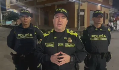El coronel Dave Figueroa, comandante operativo de la Policía Metropolitana Barranquilla.