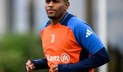 Juan David Cabal en entrenamiento con la Juventus.