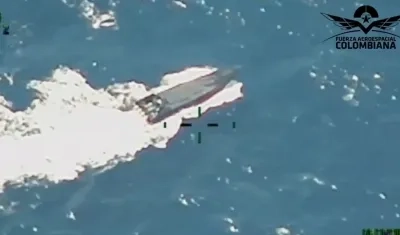 La embarcación interceptada.