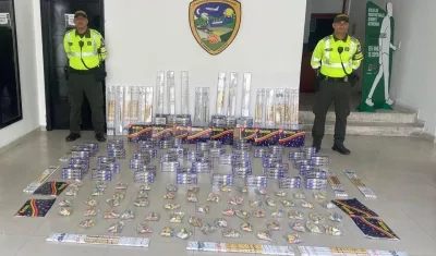 Policía incautó pólvora en el barrio Las Palmas, en el sur de Barranquilla. 