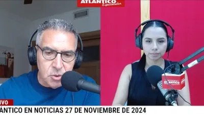 Jorge Cura / Lorena Lamilla, en el estudio Atlántico en Noticias.