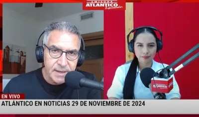 Jorge Cura / Lorena Lamilla, en el estudio Atlántico en Noticias.
