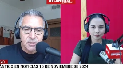 Jorge Cura / Lorena Lamilla, en el estudio Atlántico en Noticias.