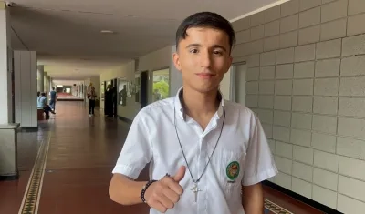 Julián Barrera en el Colegio Liceo de Cervantes.