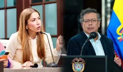 Cathy Juvinao y Gustavo Petro.
