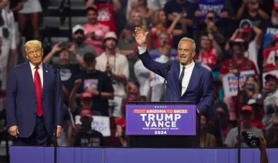 Donald Trump y Robert F. Kennedy Jr., en un acto de campaña.