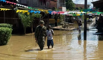 Inundación en Alto Baudó, Chocó.