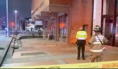 Lugar donde fue lanzado el artefacto explosivo. 