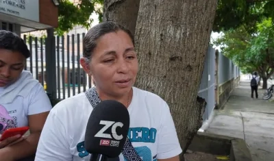 Liney Fuentes Cabrera, madre del menor muerto. 