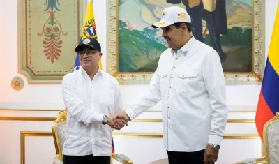 Gustavo Petro y Nicolás Maduro, presidentes de Colombia y Venezuela, respectivamente.