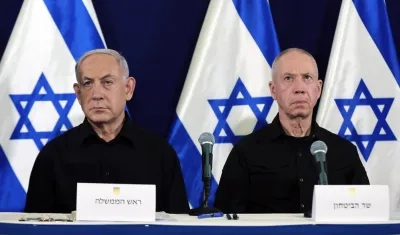 Benjamín Netanyahu y el exministro de Defensa, Yoav Gallant.