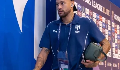 Neymar en la antesala del encuentro.