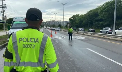 Operativo de control de la Policía. 