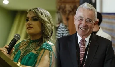 Andrea Petro y Álvaro Uribe.