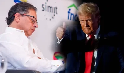 Gustavo Petro y Donald Trump.