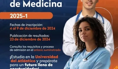 Inscripciones abiertas para el programa de Medicina. 