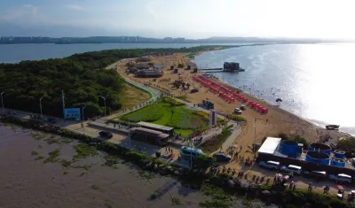 Imagen aérea de Puerto Mocho.