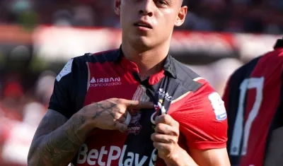 La celebración de Michell Ramos.