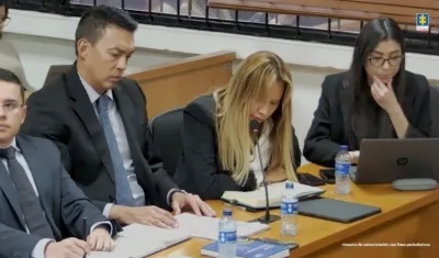 Sandra Liliana Ortiz Nova durante la audiencia de este viernes. 