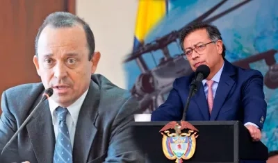 Santiago Uribe y el Presidente Gustavo Petro.