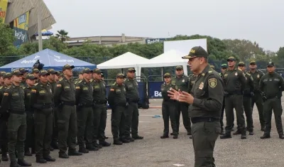 Los uniformados que garantizarán la seguridad.