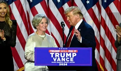 Susan Summerall Wiles y Donald Trump.