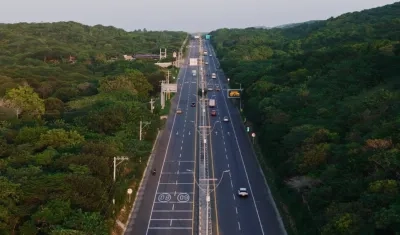 Imagen de la vía Cartagena-Barranquilla.