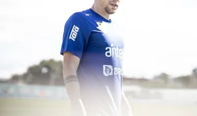 Federico Valverde en un entrenamiento con la selección uruguaya.