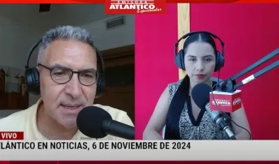 Jorge Cura / Lorena Lamilla, en el estudio Atlántico en Noticias.