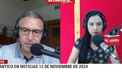 Jorge Cura / Lorena Lamilla, en el estudio Atlántico en Noticias.