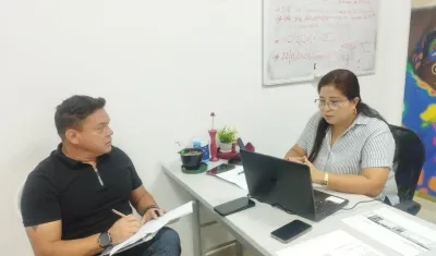 Alcaldesa Alcira Sandoval durante la reunión virtual con el Ministerio de la Defensa.