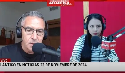 Jorge Cura / Lorena Lamilla, en el estudio Atlántico en Noticias.