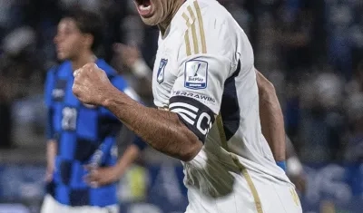 Falcao García cantó a todo pulmón su gol contra Boyacá Chicó.