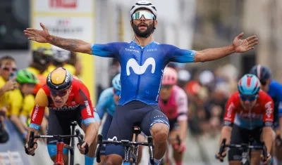 Fernando Gaviria corre para el Movistar desde 2023. 