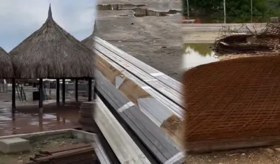 Obras suspendidas en Playa Pescadores en Puerto Colombia.