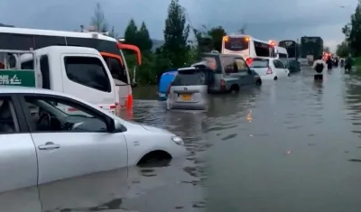 Inundaciones en un sector de Bogotá durante las pasadas lluvias.