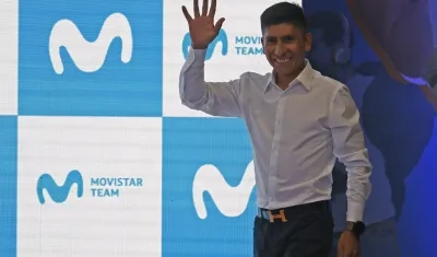Nairo Quintana, corredor colombiano del Movistar Team. 