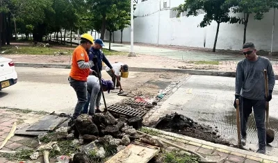 Jornada de limpieza y mantenimiento de las rejillas de desagüe. 