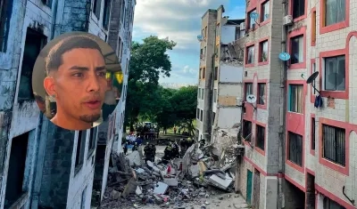 Brayan Prado, vecino que ayudó en el rescate de los tres niños.