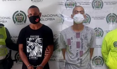 Diestéfano Ortíz Andrade, alias ‘El gringo’, y Jean Luis Jiménez Yarala, alias ‘Estrellita’. 