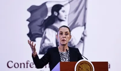 La presidenta de México, Claudia Sheinbaum, habló en rueda de prensa este martes. 
