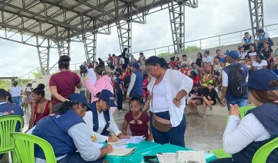 Jornada de sisbenización en el barrio Las Gardenias. 