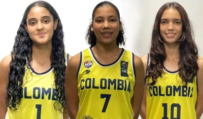 Jhara Coneo, Keren Bertel y María Elisa Millán, representantes de Atlántico en la Selección Colombia. 