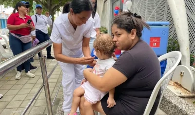 Jornada de vacunación en Barranquilla. 